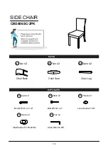 Preview for 5 page of Furniture of America CM3486SC-2PK Assembly Instructions Manual