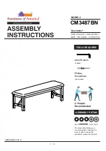 Preview for 1 page of Furniture of America CM3487BN Assembly Instructions Manual