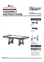 Preview for 1 page of Furniture of America CM3487T Assembly Instructions Manual