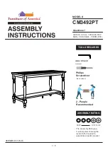 Preview for 1 page of Furniture of America CM3492PT Assembly Instructions Manual