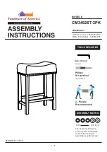 Preview for 1 page of Furniture of America CM3492ST-2PK Assembly Instructions Manual