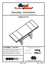 Preview for 1 page of Furniture of America CM3543T Assembly Instructions Manual