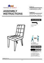 Preview for 1 page of Furniture of America CM3549-SC-2PK Assembly Instructions Manual