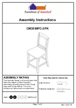 Furniture of America CM3550PC-2PK Assembly Instructions Manual preview