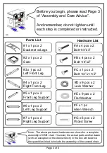 Preview for 4 page of Furniture of America CM3550PC-2PK Assembly Instructions Manual