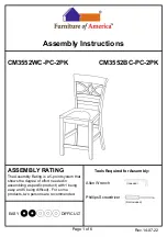 Preview for 1 page of Furniture of America CM3552WC-PC-2PK Assembly Instructions Manual