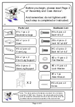 Preview for 4 page of Furniture of America CM3552WC-PC-2PK Assembly Instructions Manual