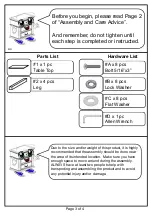 Preview for 3 page of Furniture of America CM3555RT Assembly Instructions