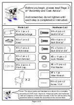 Preview for 4 page of Furniture of America CM3557AC-2PK Assembly Instructions Manual