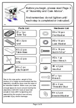 Preview for 4 page of Furniture of America CM3557T Assembly Instructions Manual