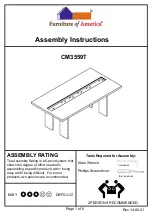 Preview for 1 page of Furniture of America CM3559T Assembly Instructions Manual