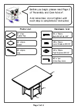 Preview for 3 page of Furniture of America CM3576PT Assembly Instructions