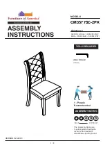 Preview for 1 page of Furniture of America CM3577SC-2PK Assembly Instructions Manual