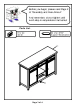 Preview for 3 page of Furniture of America CM3577SV Assembly Instructions