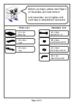 Preview for 3 page of Furniture of America CM3600T Assembly Instructions