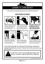 Preview for 2 page of Furniture of America CM3630SC-2PK Assembly Instructions