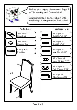 Preview for 3 page of Furniture of America CM3630SC-2PK Assembly Instructions