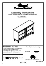 Furniture of America CM3630SV Assembly Instructions preview