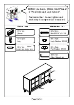 Preview for 3 page of Furniture of America CM3630SV Assembly Instructions