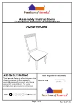 Preview for 1 page of Furniture of America CM3663SC-2PK Assembly Instructions