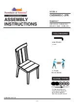 Preview for 1 page of Furniture of America CM3668SC-2PK Assembly Instructions Manual