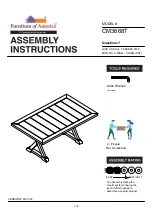 Preview for 1 page of Furniture of America CM3668T Assembly Instructions Manual