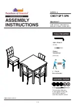 Furniture of America CM3712PT-5PK Assembly Instructions Manual preview