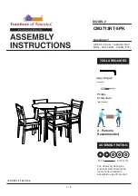 Preview for 1 page of Furniture of America CM3713RT-5PK Assembly Instructions Manual