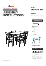 Furniture of America CM3714-T-5PK Assembly Instructions Manual preview