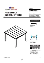 Preview for 1 page of Furniture of America CM3716PT Assembly Instructions Manual