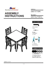 Furniture of America CM3717T-5PK Assembly Instructions Manual preview