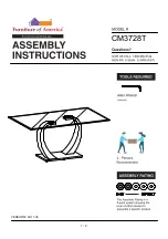 Preview for 1 page of Furniture of America CM3728T Assembly Instructions Manual