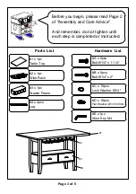 Preview for 3 page of Furniture of America CM3730PT Assembly Instructions