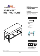 Preview for 1 page of Furniture of America CM3736-PBN Assembly Instructions Manual