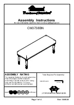 Preview for 1 page of Furniture of America CM3738BN Assembly Instructions