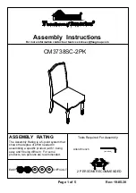 Furniture of America CM3738SC-2PK Assembly Instructions preview