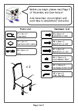 Preview for 3 page of Furniture of America CM3738SC-2PK Assembly Instructions