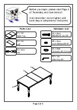 Preview for 3 page of Furniture of America CM3738T Assembly Instructions