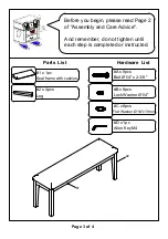 Preview for 3 page of Furniture of America CM3739BN Assembly Instructions