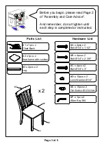 Preview for 3 page of Furniture of America CM3739SC-2PK Assembly Instructions