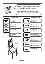 Preview for 5 page of Furniture of America CM3752T-7PK Assembly Instructions Manual