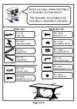 Preview for 3 page of Furniture of America CM3761T Assembly Instructions