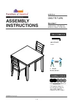 Furniture of America CM3770T-3PK Assembly Instructions Manual preview