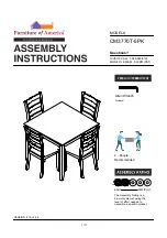 Furniture of America CM3770T-5PK Assembly Instructions Manual preview