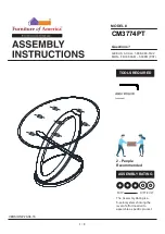 Preview for 1 page of Furniture of America CM3774PT Assembly Instructions Manual