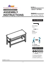 Preview for 1 page of Furniture of America CM3775PBN Assembly Instructions Manual