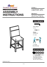 Preview for 1 page of Furniture of America CM3775PC-2PK Assembly Instructions Manual