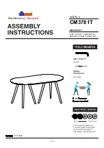 Preview for 1 page of Furniture of America CM3781T Assembly Instructions Manual