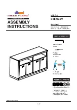 Preview for 1 page of Furniture of America CM3784SV Assembly Instructions Manual