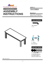 Furniture of America CM3790BN Assembly Instructions Manual preview